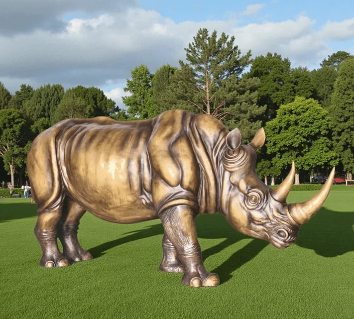 Rhino Statues Sculptures For Sale | Garden Oranment – custom retail display image 1