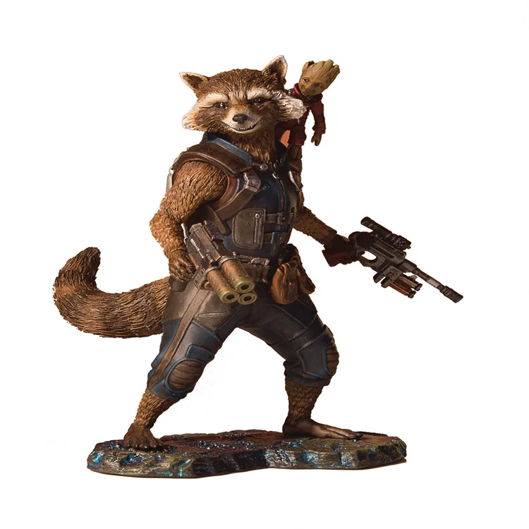 Rocket Raccoon Statues For Sale | Life Size Fiberglass – custom retail display image 1