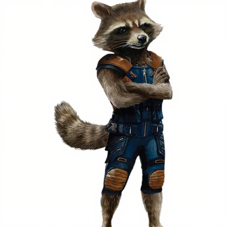 Rocket Raccoon Statues For Sale | Life Size Fiberglass – custom retail display image 4