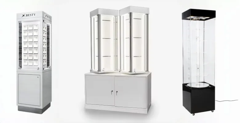 Rotating Display Cases, Showcases Cabinets | Glass Acrylic – custom retail display image 28