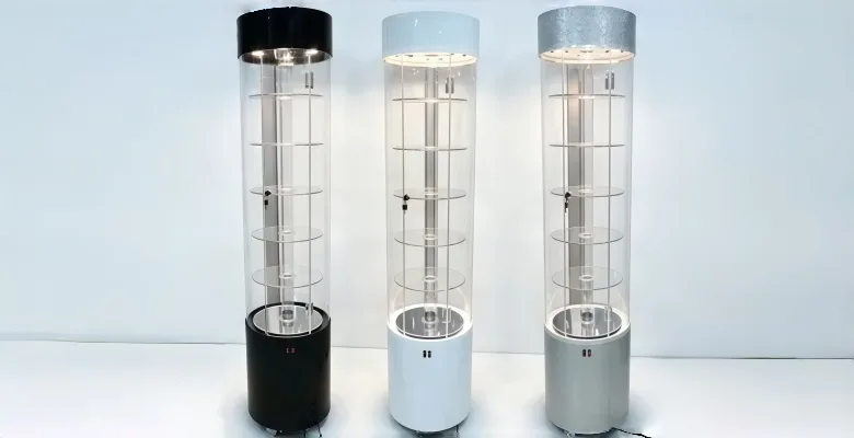 Rotating Display Cases, Showcases Cabinets | Glass Acrylic – custom retail display image 27