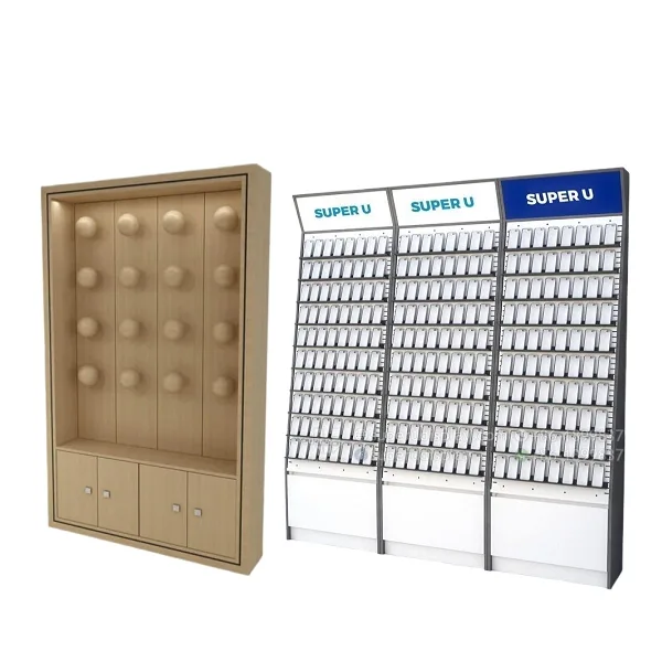 Mobile Phone Display Cabinets Glass Cases – Red Electronic Retail Display Cabinet Customized Mobile Phone Display Showcase im