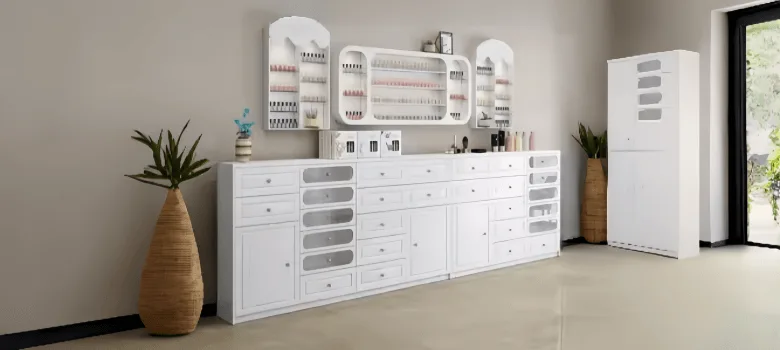 Salon Products Storage Display Cabinets Versatile Stylish – custom retail display image 2