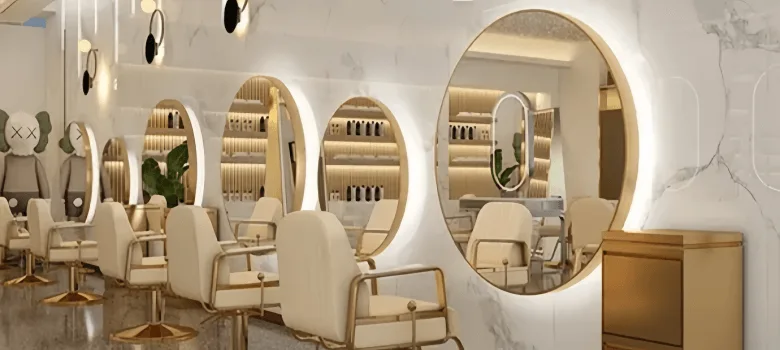 Salon Mirrors | Full Length, Wall Hung LED Lighted – custom retail display image 4