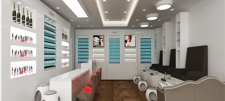 Salon Shelves | Spa Barbershop Product Display Shelves – custom retail display image 4
