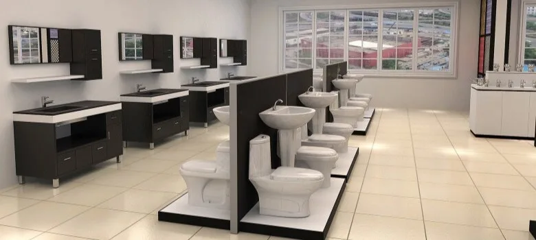 Sanitary Shop Showroom Design | Custom Sanitary Ware Displays – custom retail display image 8