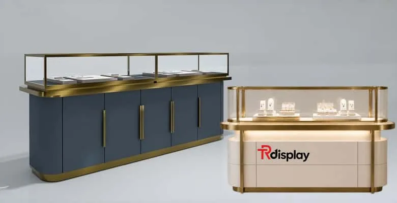 Stainless Steel Jewelry Showcases, Vitrine Cabinets For Sale – custom retail display image 34