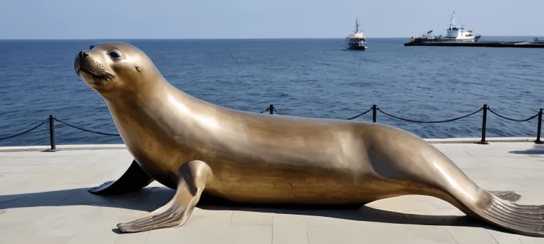 Large Sea Lion Seal Statues | Pinniped Mammal Sculptures – custom retail display image 2