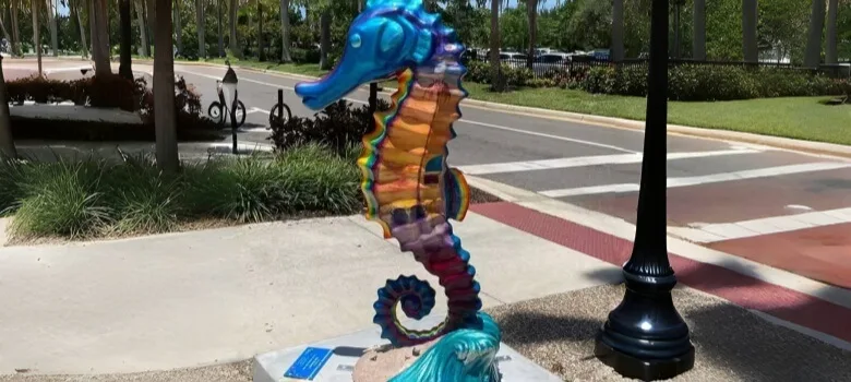Large Seahorse Statues Sculptures For Garden – custom retail display image 6