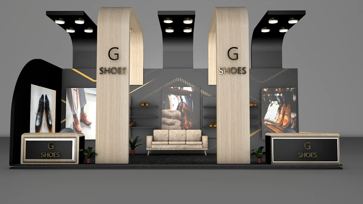 Fashion men’s shoe kiosk custom practical shoe rack for sale