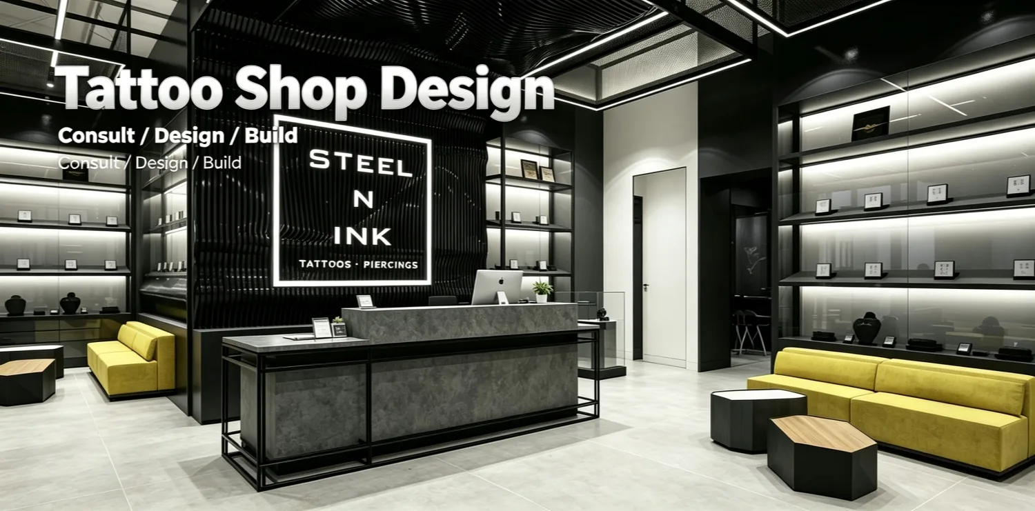 Tattoo Shop Design, Furniture Decorations – custom retail display image 6