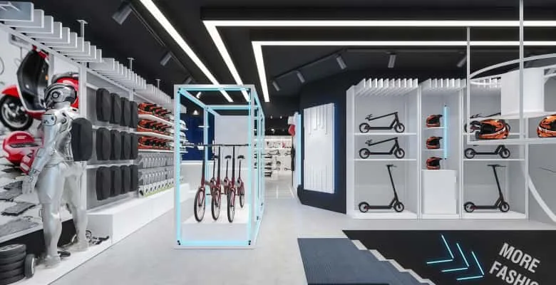 E-Scooter Store Design, Hoverboard Displays Shelving – custom retail display image 9