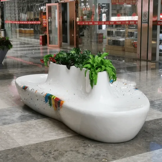 Shopping Mall Bench | Indoor FRP Bench, Chairs Seats – custom retail display image 3