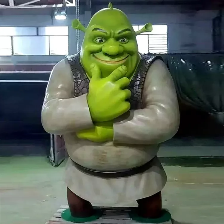 Life Size Shrek Statues For Sale | Custom FRP Anime Figure – custom retail display image 3