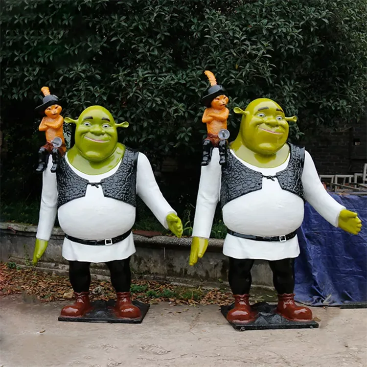 Life Size Shrek Statues For Sale | Custom FRP Anime Figure – custom retail display image 4