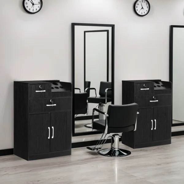 Single Sided Barber Salon Styling Stations – custom retail display image 26