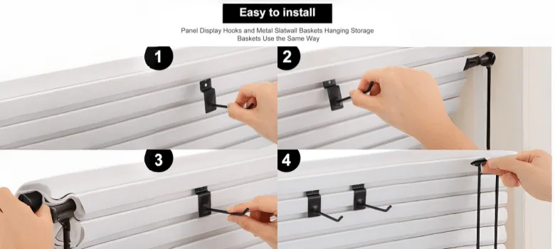Slatwall Accessories | Hooks, Shelves, Baskets Bins – custom retail display image 3