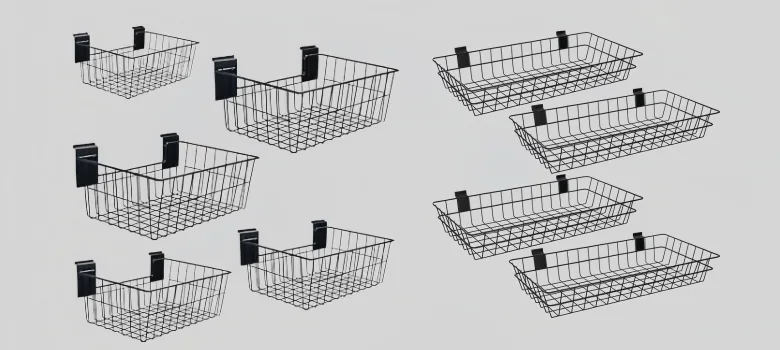 Slatwall Accessories | Hooks, Shelves, Baskets Bins – custom retail display image 2
