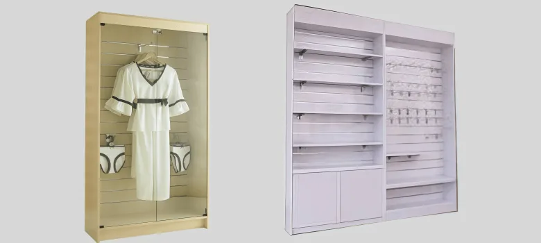 Slatwall Display Cabinets Cases For Sale – custom retail display image 27