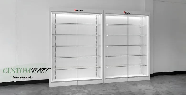 smoke-shop-glass-display-showcase-B3_副本 Floor Standing Display Cases Tall Glass Cabinets – custom retail display image 40