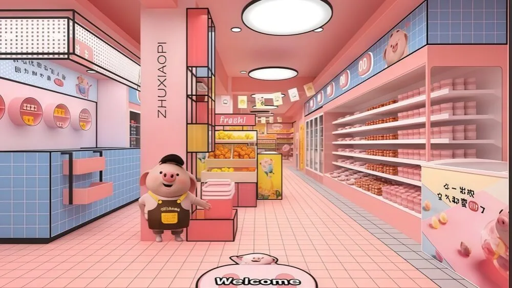 Snack Shop Displays, Interior Design, Racks Stands – Red Popular Snack Shop Design High-end Display Racks, Gondolas and Wall