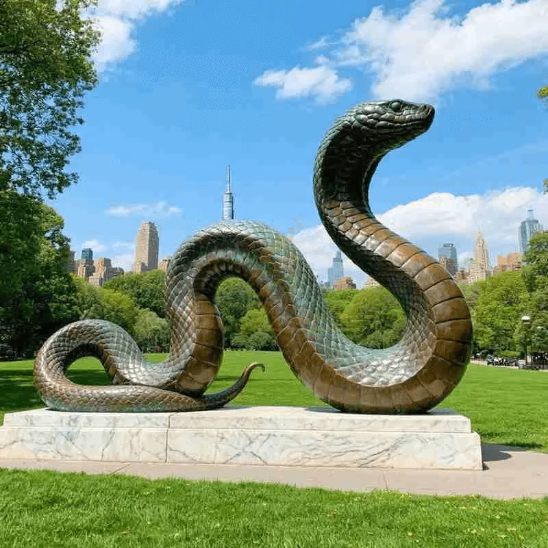 Snake Sculptures Statues | Bronze Art – custom retail display image 1