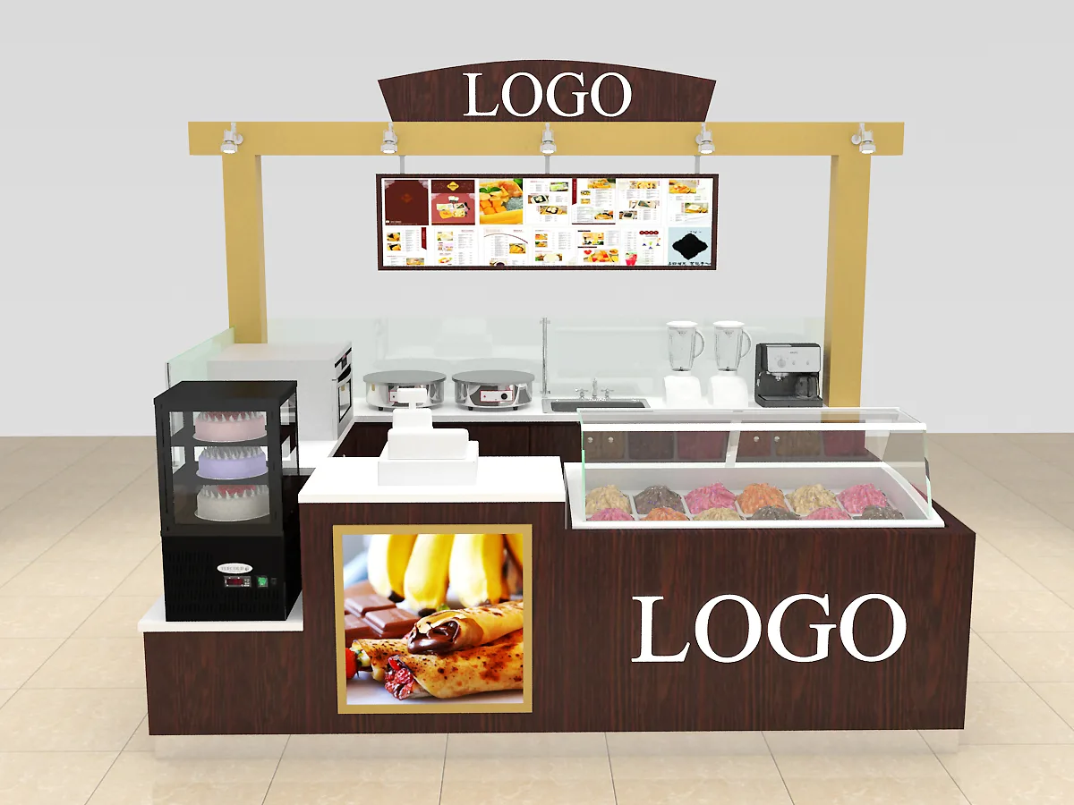 Bakery Kiosk | Custom Pastry Bread Kiosk For Sale – Wooden Bakery Kiosk for Mall Food Court image 4