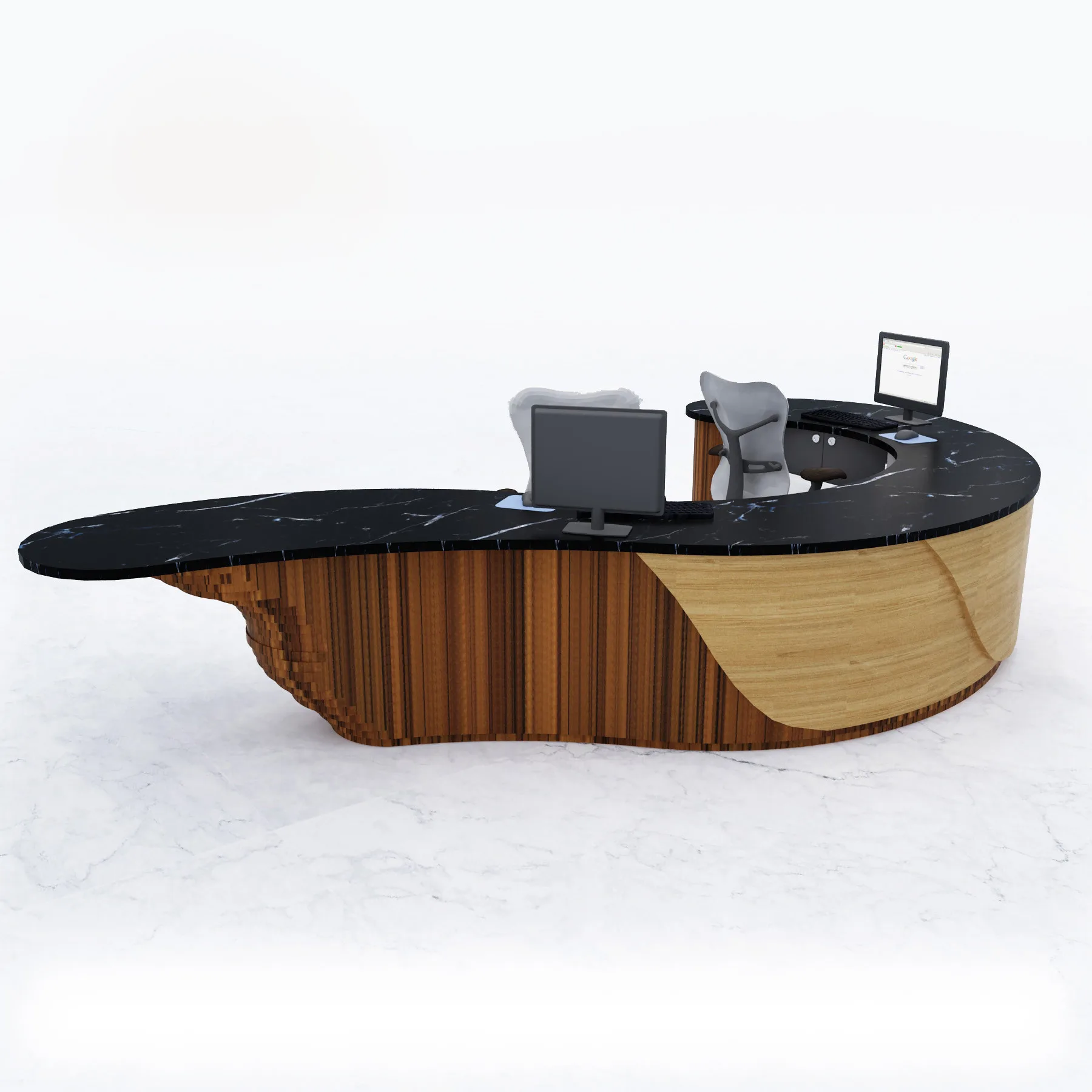 Wood Reception Desks Counters – custom retail display image 116