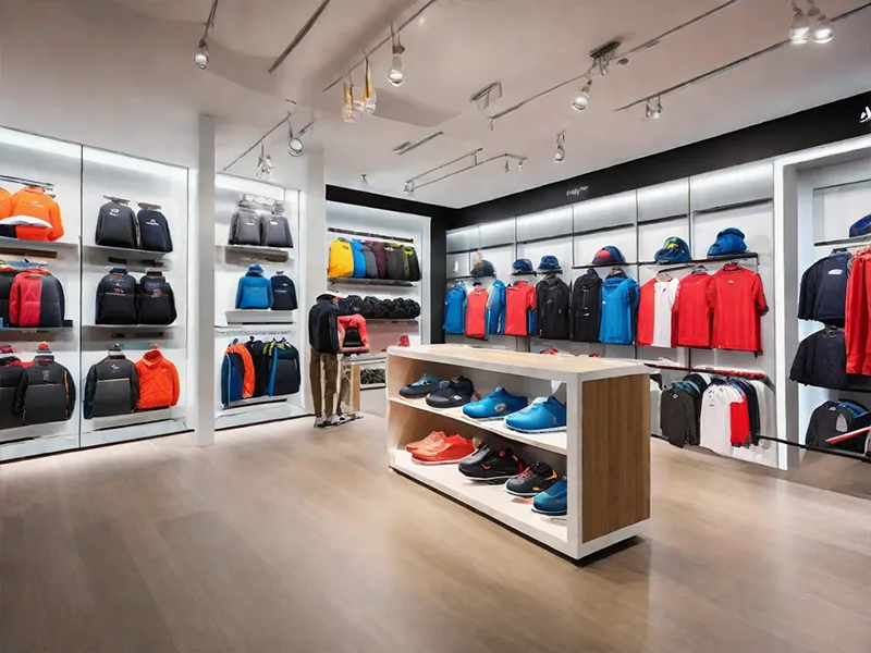 Sports Shop Design, Displays Store Fixtures – Cool Sports Wear Shop Interior Design Manufacture Display Fixtures Sports Cloth