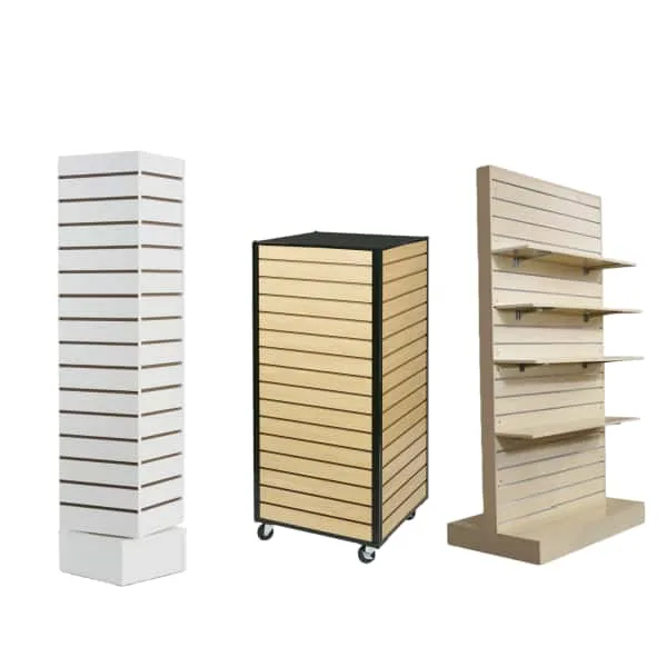 stands Slatwall Displays For Sale | Modular Retail Fixtures – Rotating Slatwall Stands image 3