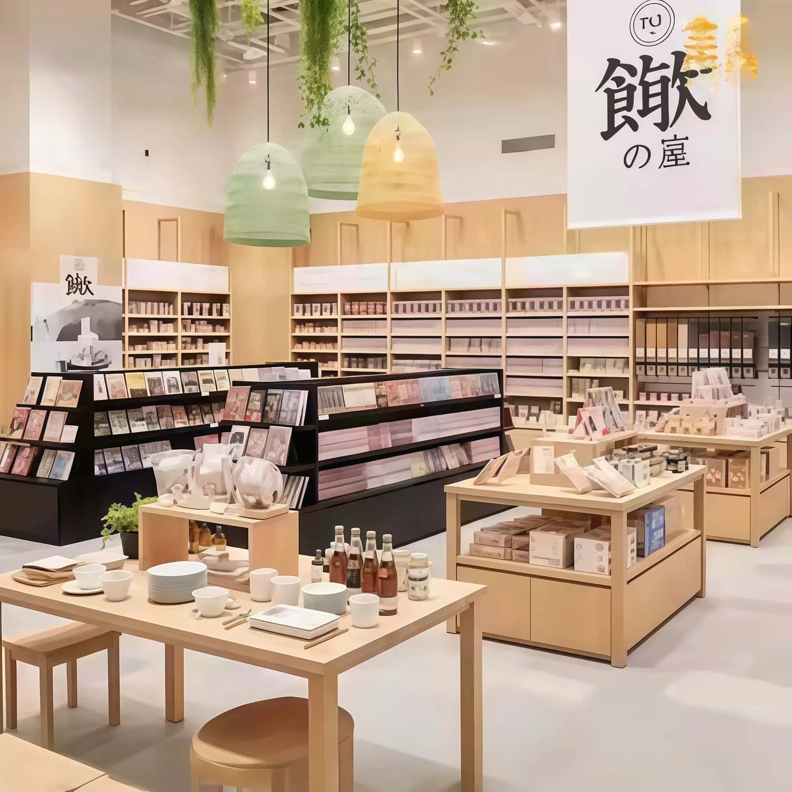 Stationery Shop Design, Displays Rack Fixtures – Stationery Design With Wooden Displays Shelves For Pens, Books & Other Acces