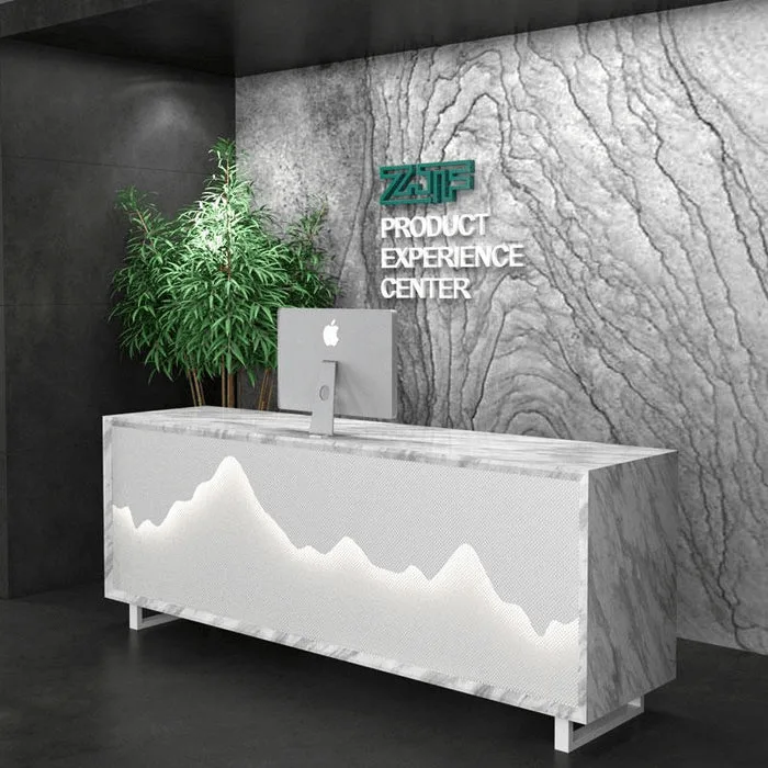 Stone Reception Desks – custom retail display image 13