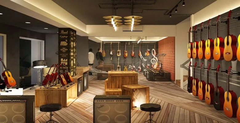 Music Store Design, Displays, Furniture Shelving – custom retail display image 12