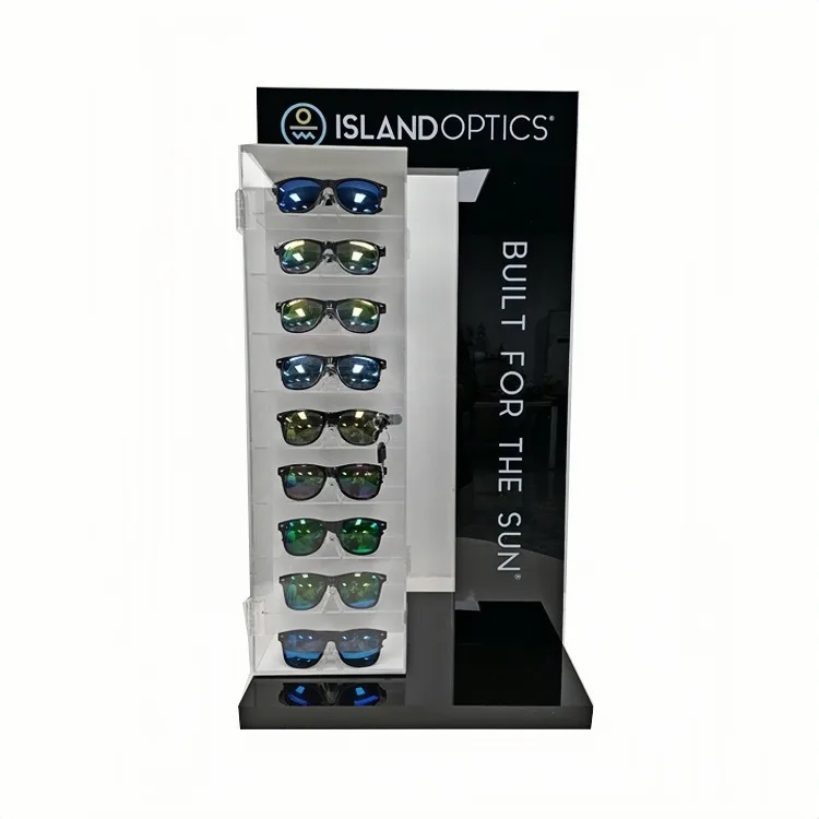 2-way Sunglasses Display Case Lockable Tabletop POS Display For Eyewear — view 2