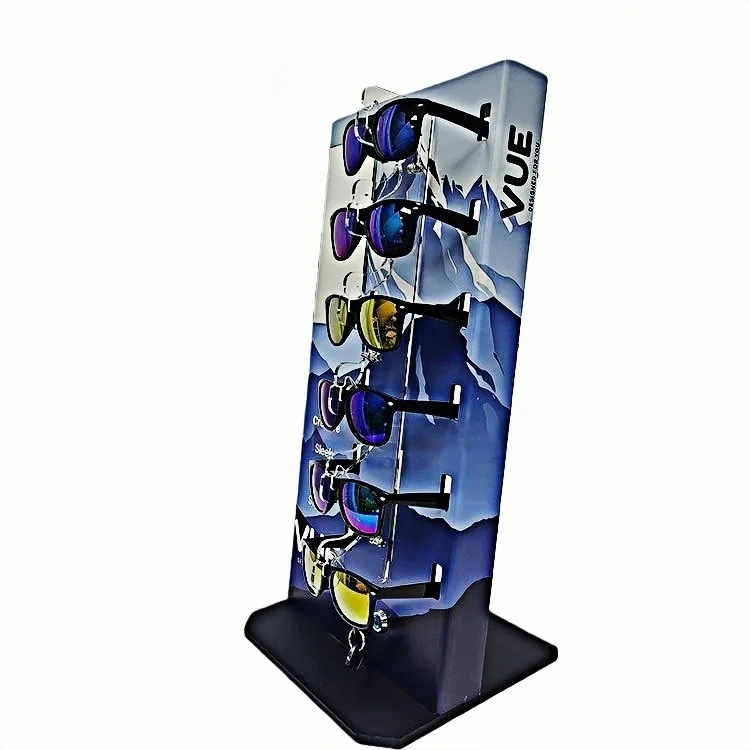Head-Turning & Lockable 6-Pair Branded Sunglasses Display Stand For Countertop Display — view 2