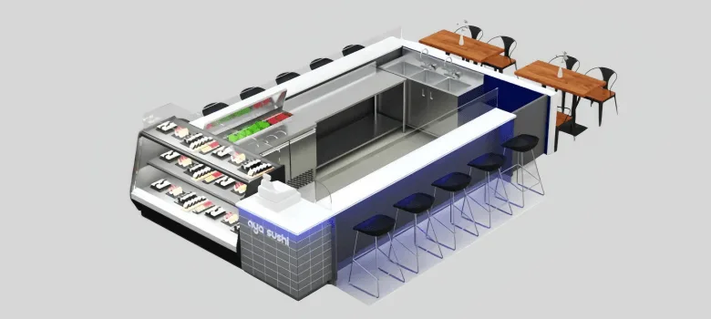 Sushi Kiosk – custom retail display image 8