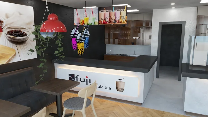 Fruit Vegetable Shop Displays | Custom Shelves, Racks Stands – Healthy Salad and fruit store Juice bar custom Frozen yogurt c