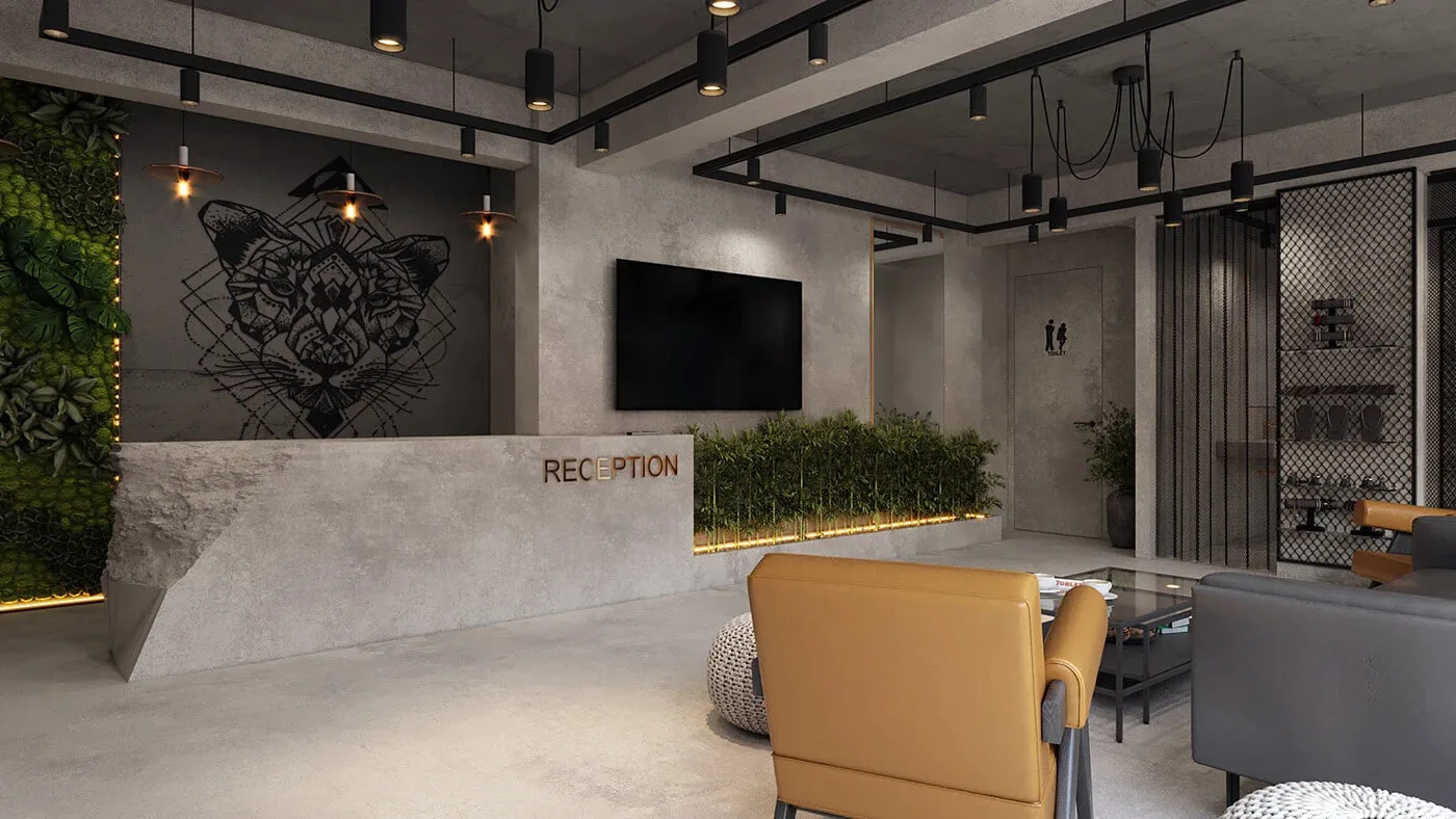 Tattoo Shop Design, Furniture Decorations – Small Tattoo Studio Design Customized Ink Shop Furniture with Reception Counter i