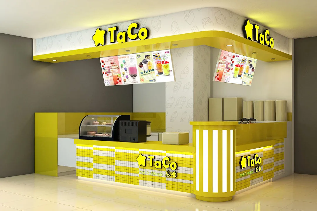 Bubble Tea Kiosk For Sale | Design Price – Spain Mall Crepe & Bubble Tea Kiosk 4m×3m | Price $6500 image 5