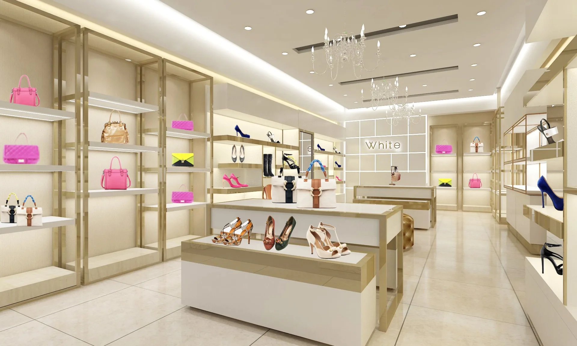 Retail Display Stands Racks For Shoe Handbag Shop – Gondola Shoe & Handbag Display Stands image 19