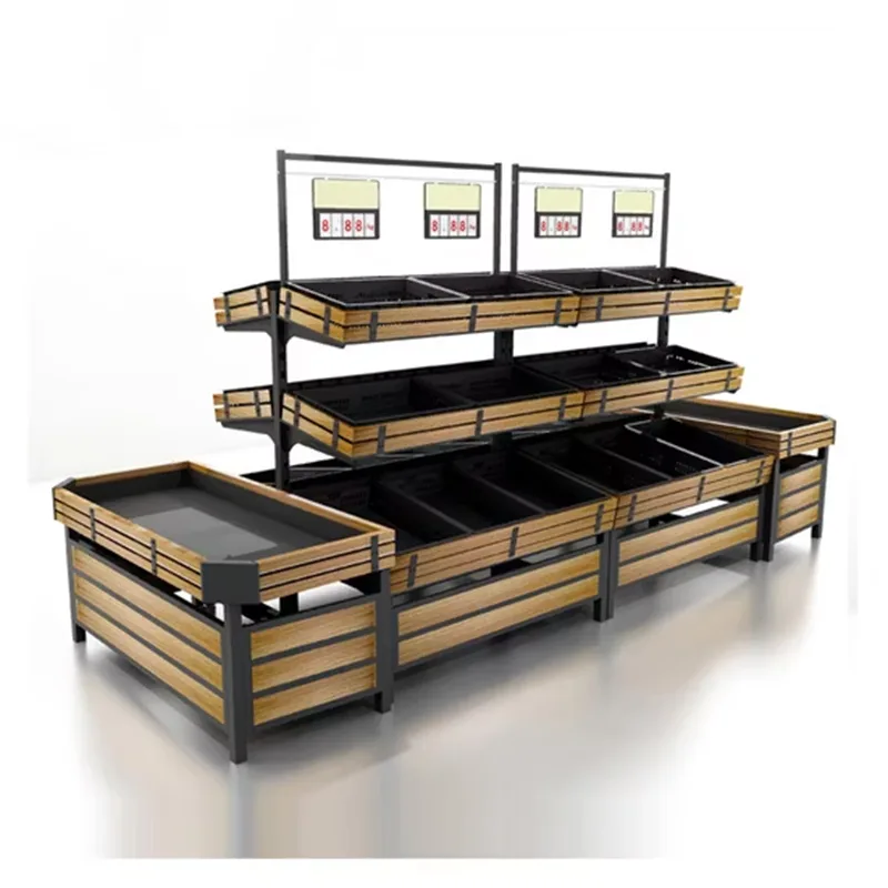 tired fruit & veg display stand5 Tired Fruit Veg Display Stands for Shop | Wood Metal Shelves – custom retail display image 29