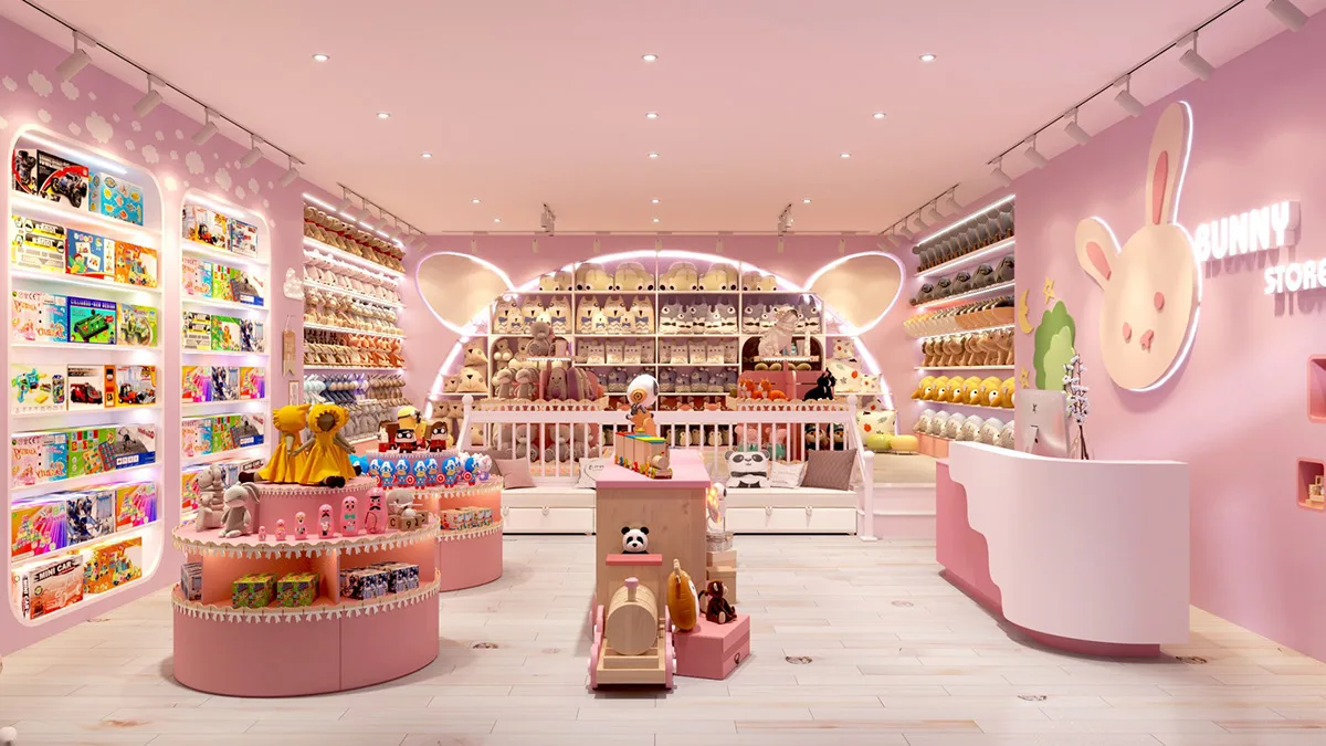 Toy Store Design, Displays Retail Shelf Fixtures – Playful Display Design: Layered Podiums for Interactive Shopping image 15