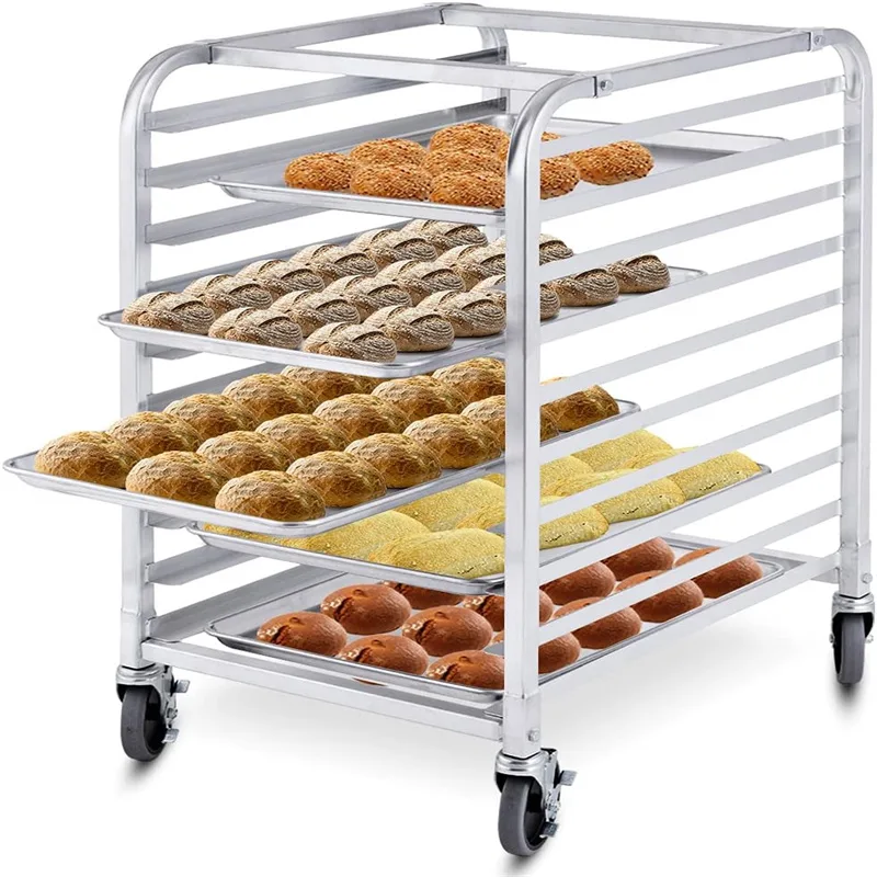 Bakery Tray Racks Trolley For Sale | Stainless Steel – 15 tier baking tray rack- stainless steel mobile trolley-universal bak