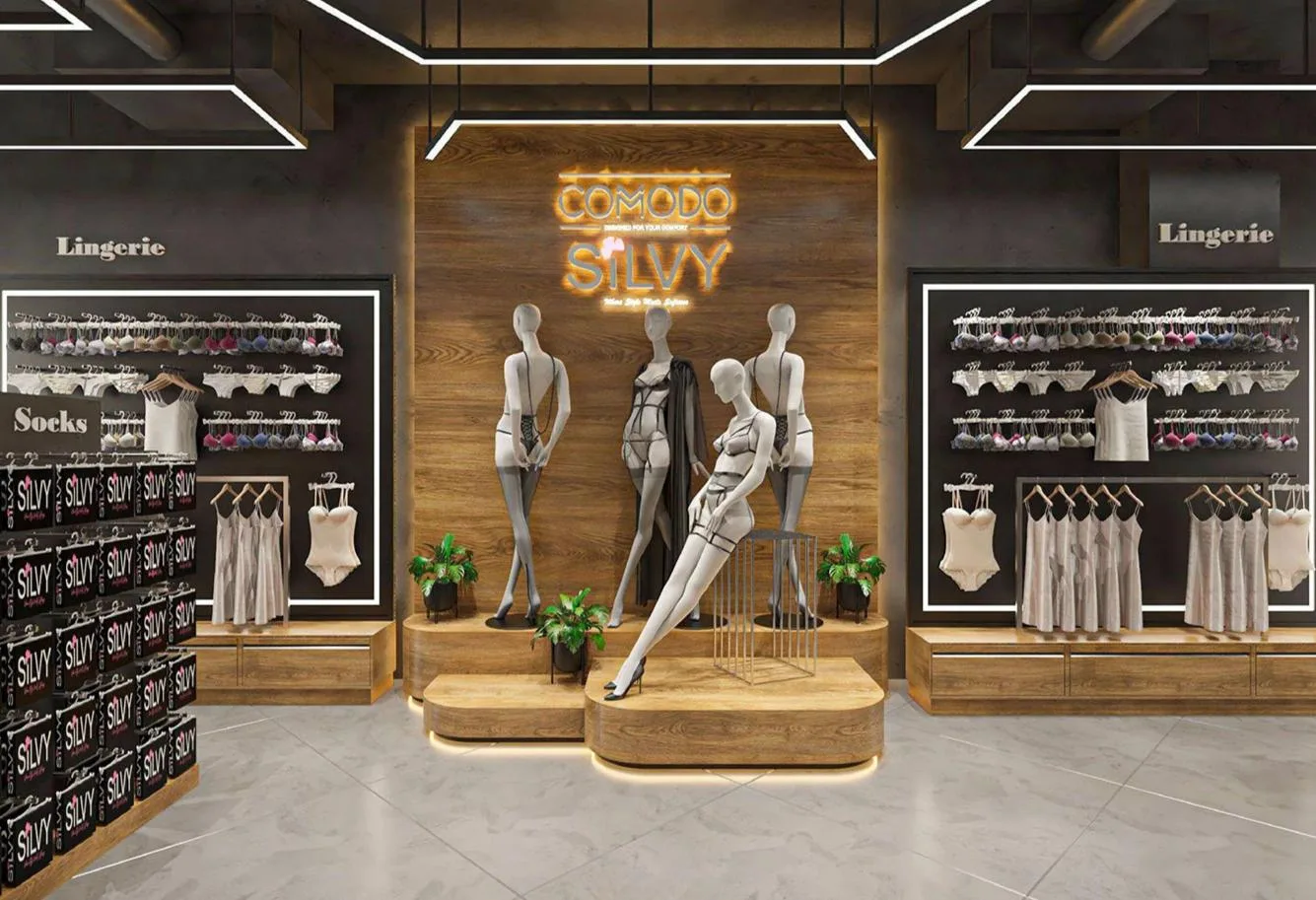 Lingerie Shop Design, Displays Store Fixtures – Manufacture Underwear Retail Shop Display Fixtures Design Ideas in Lingerie S