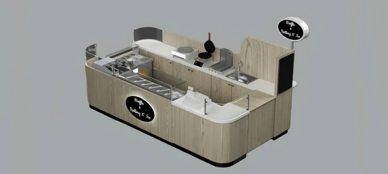 Waffle Kiosk – custom retail display image 6