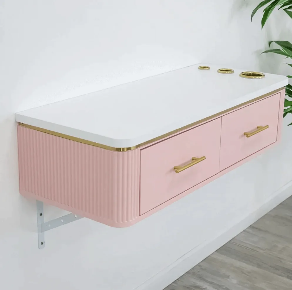 Wall Mounted Floating Salon Styling Stations For Sale – custom retail display image 3