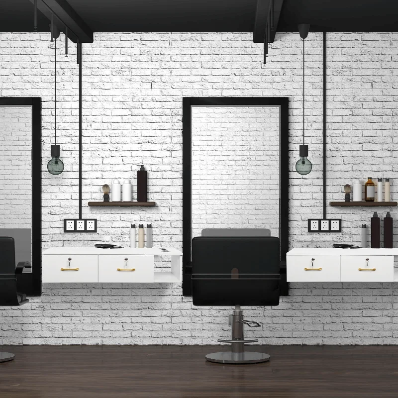 wall mounted and floating salon styling station (11) Wall Mounted Floating Salon Styling Stations For Sale – custom retail display image 58