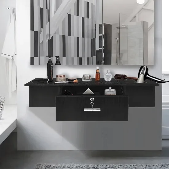 Wall Mounted Floating Salon Styling Stations For Sale – custom retail display image 2