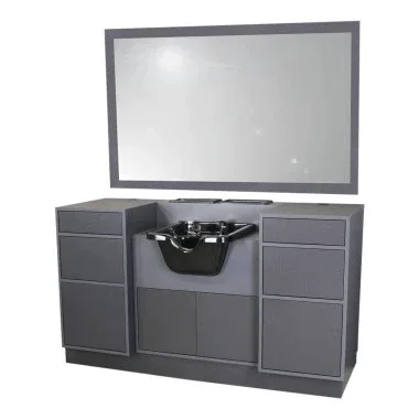 Barber Salon Wet Stations with Shampoo Bowl Sinks – custom retail display image 36