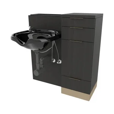 Barber Salon Wet Stations with Shampoo Bowl Sinks – custom retail display image 3